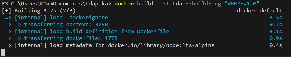 Docker build log
